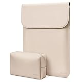 MOSISO ラップトップスリーブケース、対応機種 MacBook Air 13インチ M4 A3240 M3 A3113 M2 A2681 M1 A2337 A1932/Pro 13 M2 M1 A2338 A2289 A1706 A1708、小さな収納ポーチ付き フェイク スエード レザ バッグ(ブラック)