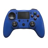 コントローラー Bluetooth 4.0ワイヤレスゲームコントローラ6軸ソマトセントデュアル振動ゲームパッド ゲームパッド コントローラー (色 : 青, Size : One size)