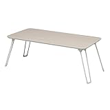 こちらの商品は【 アイボリー 】のみです。　美しい木目鏡面加工の天板の幅広テーブルです。　ines(アイネス)　シルエットテーブル　NK-840　 [簡易パッケージ品]