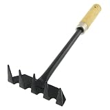 uxcell ガーデンレーキ　ガーデン　ハンドル　ハンドツール　土壌　木製　メタル