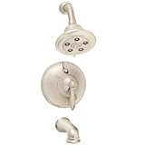 Speakman SM-6430-P-BN Alexandria Anystream Shower Head with Diverter Valve and Tub Spout Shower Comb