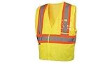 Pyramex RVHL2710BRX5 Lumen X Class 2 Safety Vest with 5 Point Breakaway, 5X-Large, Hi-Vis Lime by Py