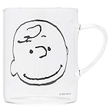 マリモクラフト(Marimocraft) スヌーピー マグカップ チャーリーブラウン 耐熱ガラス 330ml 電子レンジ対応 SPV-417 クリア