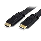 StarTech.com HDMI 1.4 ケーブル／5m／フラットタイプ／イーサネット対応／High Speed／オス-オス／ブラック／モニターケーブル HDMM5MFL
