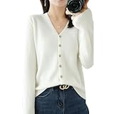 [Ishihara liacceai] カーディガン レディース vネック 長袖 ボタン 前開き 春服 薄手 柔らかい ベーシック 着回しやすい 無地 ニット トップス ６色展開