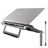 MoSpace 8-in-1 USB ハブ PCスタンド ドッキングステーション 4K@30Hz HDMI ノートPC スタンド ドック 100W急速充電 2×USB 3.0 5Gbpsデータ転送 2×USB-Cポート Type-C ハブ スタンド型 1Gbps有線LAN Thunderbolt 3 モバイルデータ転送 SD/TFカードリーダー