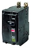 Schneider Electric / Square D qob220ボルトオンミニチュア回路遮断器20アンペア、120 / 240 VAC、1フェーズ、