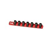 Ernst Manufacturing 8312-Red-1/2 8-Inch Socket Organizer and 7-1/2-Inch Dura-Clip Socket Clips [並行輸入