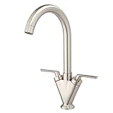 TAPCETモダン銅ニッケル2ハンドル360 ¡ ã回転キッチンシンク蛇口ミキサータップ US Standard TAPCET Asymden926