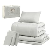 fuwawa 布団セット セミダブル 7点セット SEK認証 抗菌 防臭 防カビ 洗える ふとんセット 【ボリューム増量 中綿1.8kg 掛