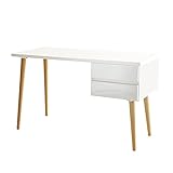 エア・リゾーム パソコンデスク 120cm幅 ホワイト おしゃれ 北欧 シンプル 机 ワークデスク PCデスク シンプルデザインデスク Antwerp (アントワープ)