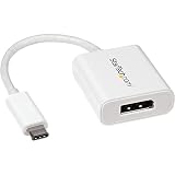 StarTech.com USB-C - DisplayPort変換アダプタ 4K/60Hz ホワイト Type-C(オス) - DP(メス) Thunderbolt 3 ポート互換 CDP2DPW
