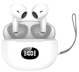 Bluetoothイヤホン ワイヤレスイヤホン 2025最新ブルートゥースイヤホン ハンズフリー通話 マイク内蔵 タッチ操作 コンパクト/テレワーク/通勤/通学/WEB会議