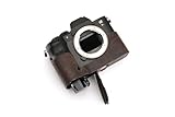 TP Original Sony A7R IV A7R 4 A7R M4 専用 オープナブルタイプ 本革 ボディケース ダークブラウン(底面開閉)