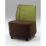 ITOKI（イトーキ） FlowLounge（フロウラウンジ）ソファー LAZ-140GZ（背：L6 アップルグリーン）、セピアブラウン LAZ-140GZ-L6K1