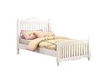 Furniture of America Bethany Anne Picket Fence Style Bed for Children, Twin, White Finish [並行輸入品]