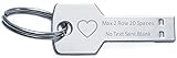 キーリング フラッシュメモリースティック キー USB 2GB 文字 バレンタイン ラブ ハートの刻印