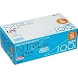 （まとめ） 川西工業 ニトリル 使いきり極薄手袋 粉なし ホワイト S #2039 1箱（100枚） 【×5セット】