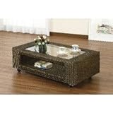 籐テーブル ラタンテーブル 籐ガラステーブル 強化ガラス天板 W89 IMT996B　今枝商店