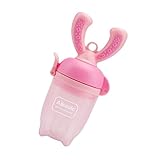 Fenteer 全2色　シリコン授乳おしゃぶり　ベビー　自分　食べ物 - ピンク