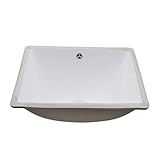 KESバスルームの長方形磁器アンダーマウントシンクホワイトUndercounterシンクトイレ洗面化粧台キャビネットコンテンポラリースタイルwithオーバーフロー、bus110