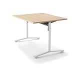 コクヨ   ミーティングテーブル DAYS OFFICE FLIP TOP XY-TFT128FSAAMC1 幅120×奥行80CM 天板グレイ