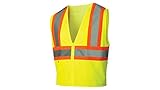 Pyramex RVZ2210X5 Lumen X Class 2 Safety Vest with Zipper, 5X-Large, Hi-Vis Lime by Pyramex Safety