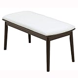 関家具(Sekikagu) ベンチ ダークブラウン 幅90×奥行40×高さ44cm 合皮張り 129933