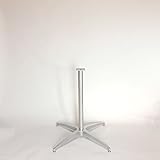 テーブル脚 カフェテーブル脚 幅4.6×奥行き4.6×高さ68cm（脚部最大71ｃｍ）シルバー