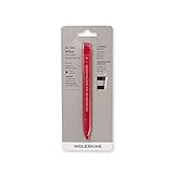 Moleskine Ballpoint Pen, Go, Message, Scarlet Red, 1.0