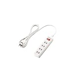 (まとめ)エレコム 一括スイッチ付省エネタップ T-E3A-2420WH〔×3セット〕
