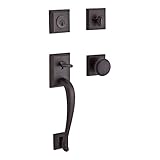 Baldwin SCNAPXROUTSR112 Reserve Single Cylinder Handleset Napa x Round with Traditional Square Rose 