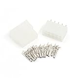 uxcell 10-ピンPHBコネクター 白い プラスチック 金属
