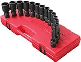 Sunex International 2661 1/2' Dr. Deep Universal 12 POINT Fractional Impact Socket Set, 15 pc. [並行輸入