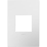 Legrand Adorne awp1g2whw10光沢ホワイトonホワイトバックプレート、1-gang壁プレート| 10パック