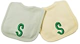 Princess Linens Embroidered Cotton Knit Bib Set - Yellow/Sage, S by Princess Linens