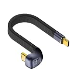 Poyiccot 40Gbps USB Cケーブル U型 13CM、240W USB Type-C U型 ケーブル 短い、180度 Type-Cオスオス PD 3.1 高速充電コネクタコードUSB4、Thunderbolt 4、MacBookに対応