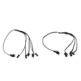 SunniMix 高品質　ELランプ　ELワイヤー用　2本　スプリッタ　ケーブル　コネクタ　ELワイヤーストリップライトアクセサリー　