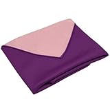 大判風呂敷 140cm 風呂敷 ちりめん 無地 リバーシブル ふろしき 140センチ 大判 大きい 特大 万能 ビックサイズ 超大判 着物 振袖 布団 包み (紫×桜, 140×140cm)
