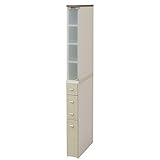 山善(YAMAZEN) すきま収納 15cm すき間収納ラック FSSR-1815(WW) ホワイトウォッシュ