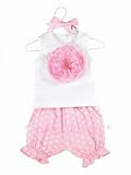 Mud Pie マッドパイ　ピンクフラワータンクトップ＆パンツセット 【0-6M】 [並行輸入品]