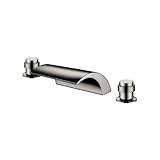 Yosemite Home Decor YP9213D-BN Two Handle Widespread Waterfall Roman Tub Faucet, Brush Nickel [並行輸入品
