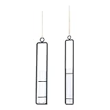 SunniMix 繊細　デザイン　透明　ガラス　高品質　花瓶　錬鉄　試験管型　吊り　装飾工芸品　2個入り