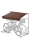 FIELDOOR 自転車置き場 サイクルポート 自転車 テント 自転車小屋 収納 屋根 サイクルガレージ 折りたたみ 庇 家庭用 高耐候 UVカット 耐水 400D カバー 雨よけ 日よけ 駐輪場 庭 バイク サイクルパーキング おしゃれ 屋外 簡単 [2台用] [ダークブラウン]