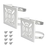 SAMIKAGO 防犯カメラ 取付金具 屋外 穴あけ不要 円柱 角柱 ポール 固定金具 監視カメラ ステー ハウジング スタンド ブラケット ステンレスバンド 10㎝ 白色 (2個セット)