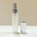【 フロスト加工 スプレー容器 】 10ml 遮光 ガラス瓶 キャップ シルバー 香水 持ち運び 詰替