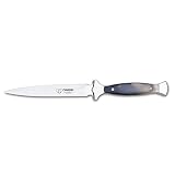 手紙開幕戦 Cudeman 232 A 角ハンドル トロ刃ナイフ 11 cm 茶色の革ケース付き。「清算の連帯」