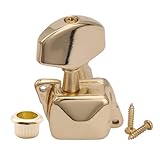 Musiclily Pro 3対3 セミクローズ ギター ペグ エレキギター/アコースティックギター用、ゴールド