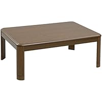 [山善] 家具調 こたつ テーブル 長方形 (幅105&times;奥行75cm) (フラットヒーター) (高さ2段階調節) (リモコン付き) 天然木 継脚 GKF-MD105H(MB) メープルブラウン [メーカー保証1年]