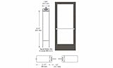 crl-u.s。アルミニウムブロンズ陽極酸化Single Inactiveリーフのペア36 " x 84 "シリーズ400 Medium Stile右側ラッチセンターピボット玄関ドアwith a.d.